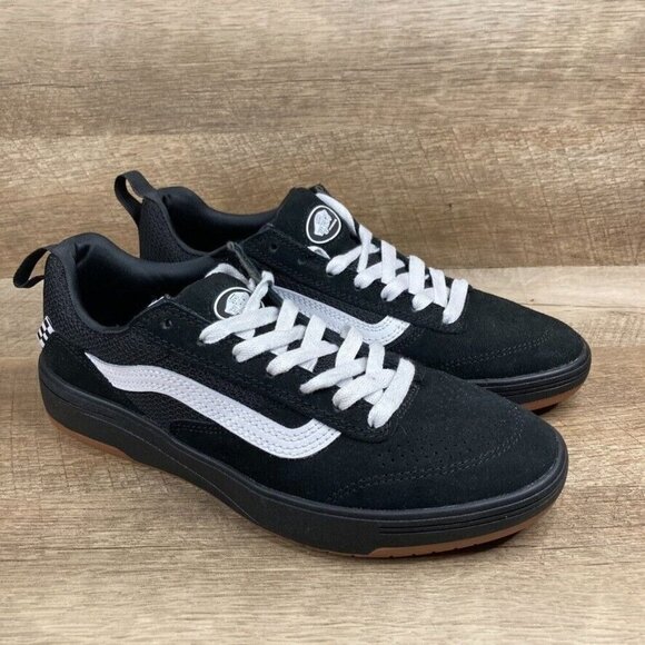 VANS Zahba Black White Suede Mesh Skate Shoes Mens Sz 6.5 Womens Sz 8 NEW
